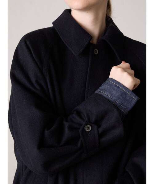 MidiUmi(ミディウミ)の「MidiUmi ウールステンカラーコート(ステンカラーコート・レディース・チャコールグレー/ネイビー/ブラウン・FREE)」の11枚目の写真