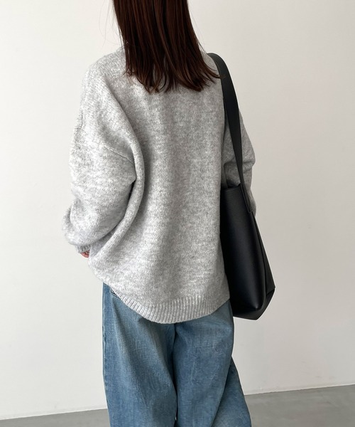 CANAL JEAN(キャナルジーン)の「El mar Vネックオーバーサイズニットカーディガン(カーディガン/ボレロ・レディース・グレー/ブルー/チャコールグレー・ONE SIZE)」の8枚目の写真