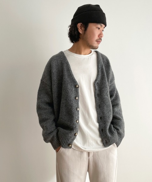 CANAL JEAN(キャナルジーン)の「El mar Vネックオーバーサイズニットカーディガン(カーディガン/ボレロ・レディース・グレー/ブルー/チャコールグレー・ONE SIZE)」の21枚目の写真