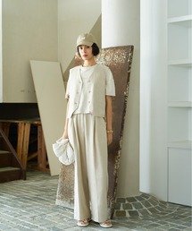 【emmi atelier】レーヨンリネンベスト