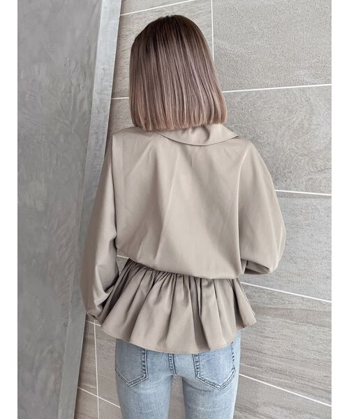 GYDA（ジェイダ）の「カシュクールペプラムブラウス（シャツ/ブラウス・レディース・ミント/オフホワイト/ベージュ・FREE）」の9枚目の写真