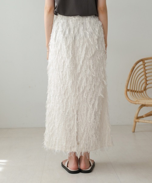 Bab（バブ）の「フリンジタイトスカート（スカート・レディース・ブラック/オフホワイト・M/S）」の21枚目の写真