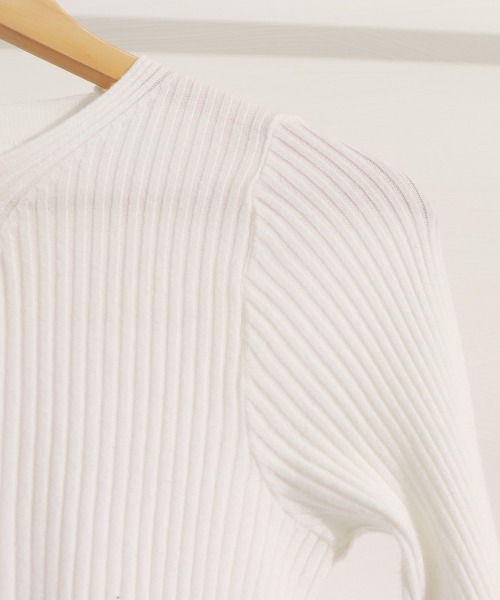 Miniministore(ミニミニストア)の「リブニットトップス レディースニットソー(ニット/セーター・レディース・ダークグリーン/ライトブラウン/ブラウン/グリーン/ブラック/ホワイト・フリー)」の22枚目の写真