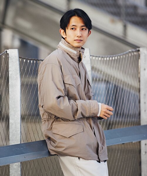 EDIFICE（エディフィス）の「ドライナイロン アーミースタンドブルゾン（ブルゾン・メンズ・ベージュ/ネイビー/サックスブルー・MEDIUM/LARGE）」の19枚目の写真