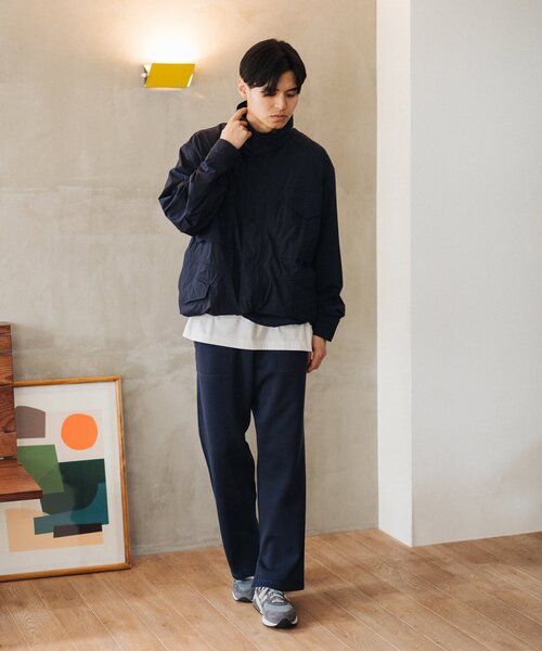 EDIFICE（エディフィス）の「ドライナイロン アーミースタンドブルゾン（ブルゾン・メンズ・ベージュ/ネイビー/サックスブルー・MEDIUM/LARGE）」の20枚目の写真