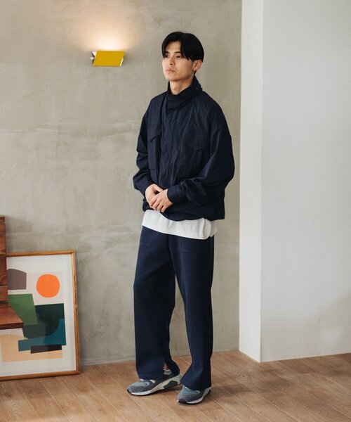 EDIFICE（エディフィス）の「ドライナイロン アーミースタンドブルゾン（ブルゾン・メンズ・ベージュ/ネイビー/サックスブルー・MEDIUM/LARGE）」の22枚目の写真