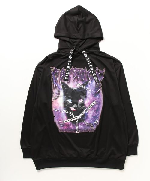 MAROCORE(マロコア)の「黒ねこプリントビッグシルエットパーカー フーディ 24AW(パーカー・レディース・ブラック/ホワイト・L/M)」の12枚目の写真