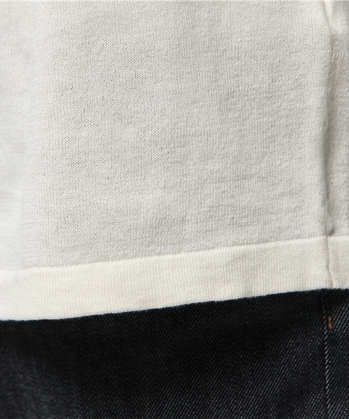 CIAOPANIC（チャオパニック）の「【Ciaopanic】　コットン天竺BIGニットTee5分袖（ニット/セーター・メンズ・グレー/ブラック/アイボリー・MEDIUM/LARGE）」の9枚目の写真