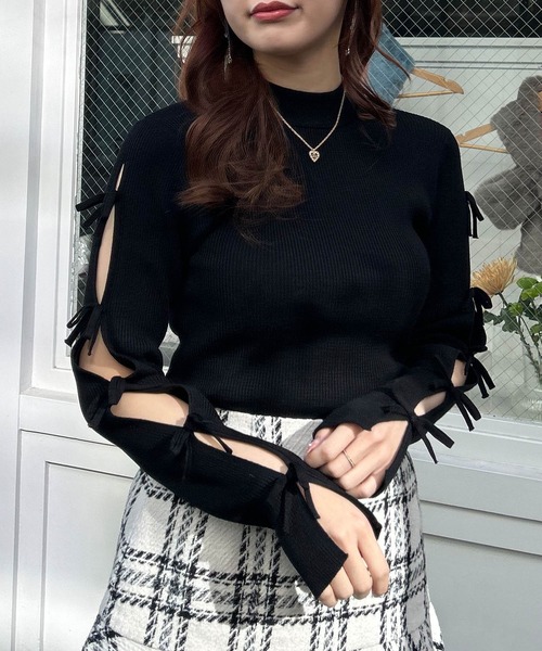 М'SGRACY リボンニット（黒） 良品♡M'SGRACY ニットワンピース