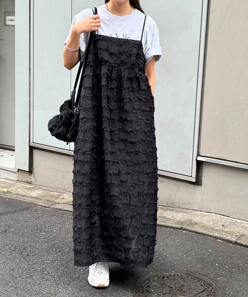 fredy emue（フレディエミュ）の「【オケージョン対応】フリンジキャミワンピース（ワンピース・レディース・アイボリー/ブラック・38）」の12枚目の写真