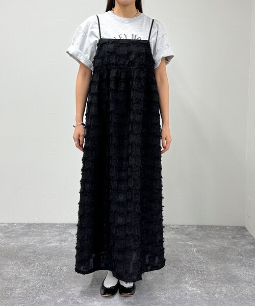 fredy emue（フレディエミュ）の「【オケージョン対応】フリンジキャミワンピース（ワンピース・レディース・アイボリー/ブラック・38）」の19枚目の写真