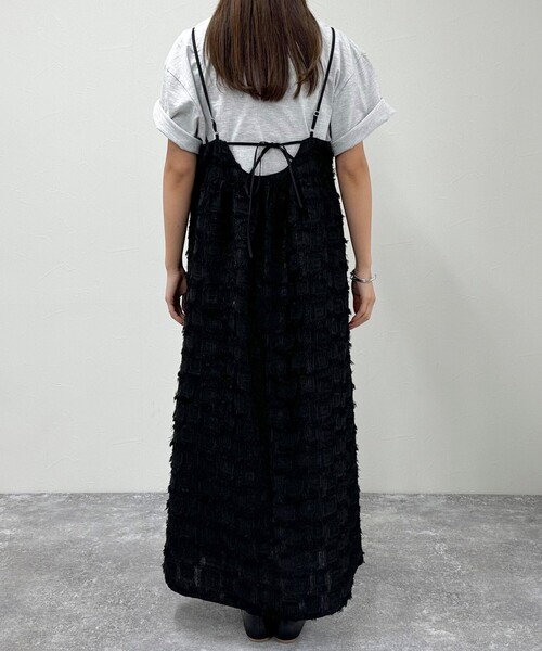 fredy emue（フレディエミュ）の「【オケージョン対応】フリンジキャミワンピース（ワンピース・レディース・アイボリー/ブラック・38）」の21枚目の写真