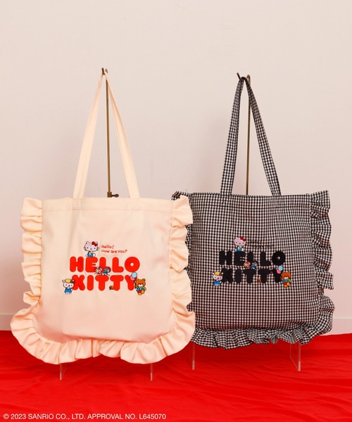 未使用新品【HELLO KITTY】フリルバッグ sanrio トートバッグ HELLO KITTY / フリルトートバッグ