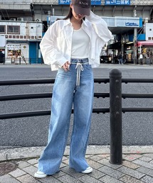 CANAL JEAN | El mar(エルマール) ヒモ付ワイドデニムパンツ(デニムパンツ)