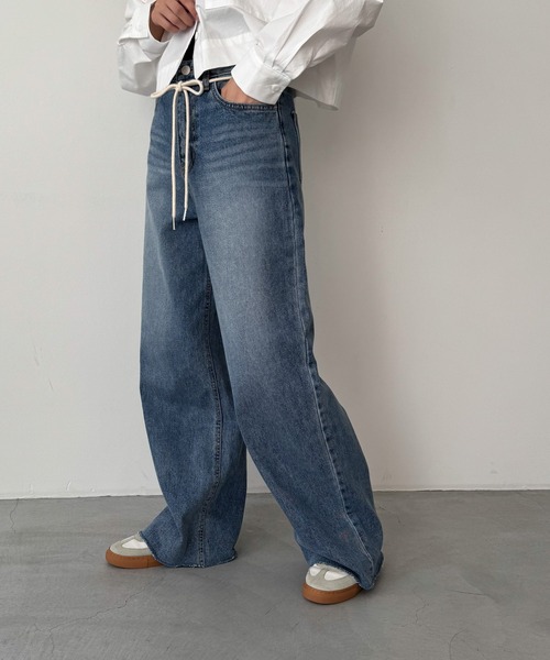 CANAL JEAN El marライトブルー ワイドパンツ CANAL JEAN（キャナルジーン）の「El mar バギーデニムパンツ