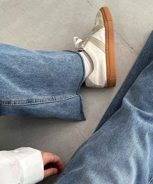 CANAL JEAN(キャナルジーン)の「El mar ヒモ付ワイドデニムパンツ 402(デニムパンツ・レディース・インディゴブルー・SMALL/MEDIUM)」の14枚目の写真