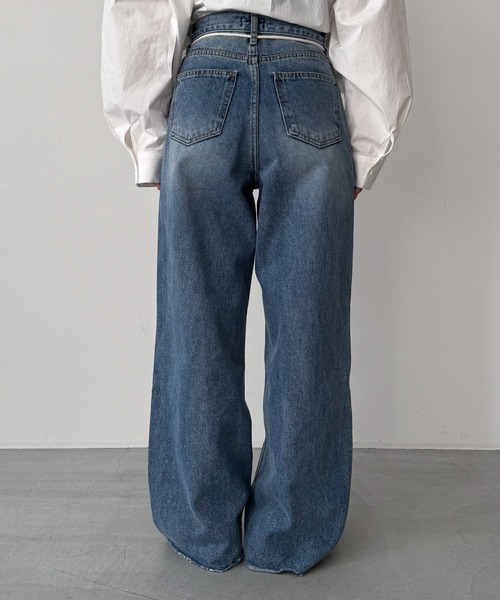 CANAL JEAN El marライトブルー ワイドパンツ キャナルジーン CANAL JEAN El mar テンセルイージーデニム