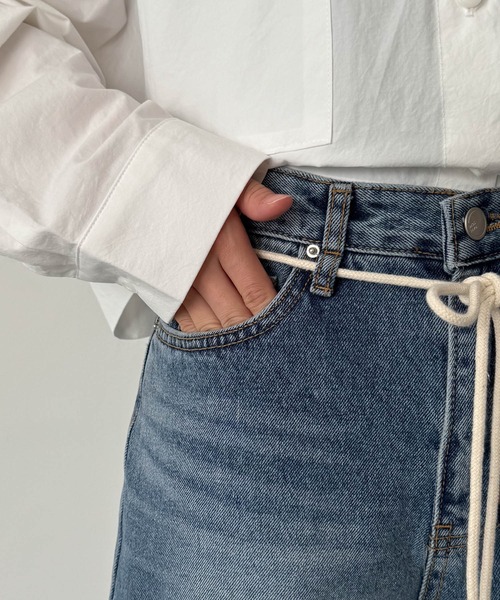 ぱぐ キャナルジーン エルマール ワイドタックデニムパンツ キャナルジーン CANAL JEAN El mar(エルマール)ワイドタック