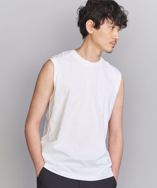 BEAUTY&YOUTH UNITED ARROWS(ビューティーアンドユースユナイテッドアローズ)の「【WEB限定】KOUKIN ノースリーブ クルーネック【抗菌・防臭】(タンクトップ・メンズ・ブラック/ライトグレー/ホワイト・M/S/XL/L)」の4枚目の写真