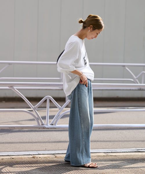 FRAMeWORK(フレームワーク)の「≪追加≫ロゴプリントハーフスリーブT(Tシャツ/カットソー・レディース・ホワイト/ブラウン・FREE)」の19枚目の写真