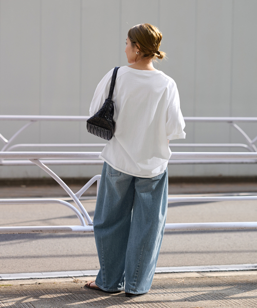 FRAMeWORK(フレームワーク)の「≪追加≫ロゴプリントハーフスリーブT(Tシャツ/カットソー・レディース・ホワイト/ブラウン・FREE)」の20枚目の写真