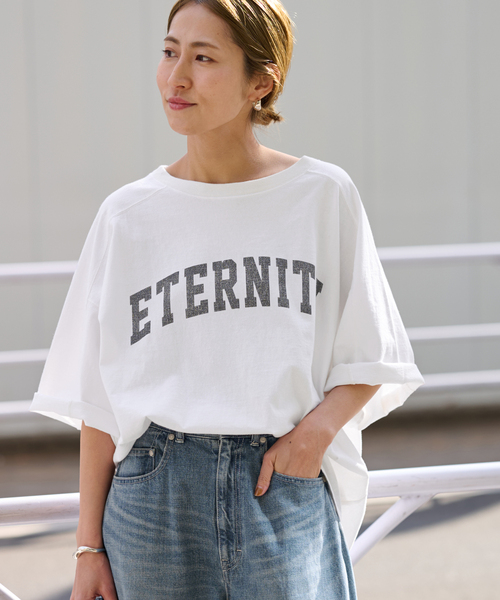 FRAMeWORK(フレームワーク)の「≪追加≫ロゴプリントハーフスリーブT(Tシャツ/カットソー・レディース・ホワイト/ブラウン・FREE)」の21枚目の写真