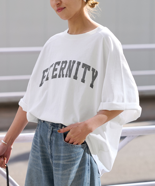 FRAMeWORK(フレームワーク)の「≪追加≫ロゴプリントハーフスリーブT(Tシャツ/カットソー・レディース・ホワイト/ブラウン・FREE)」の22枚目の写真