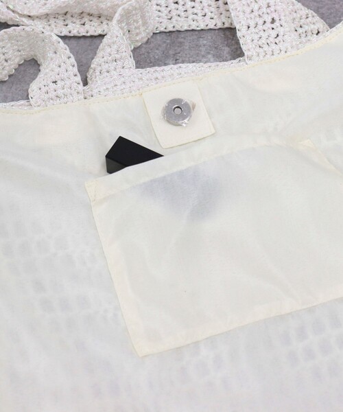 fredy emue（フレディエミュ）の「メタルコード編みスクエアトートバッグ（トートバッグ・レディース・シルバー/オフホワイト/ゴールド・FREE）」の21枚目の写真