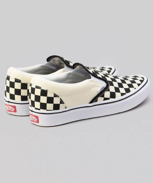 VANS(バンズ)の「VANS/ヴァンズ UA ComfyCush Slip-On/チェッカーフラッグ コンフィクッシュ スリッポン 限定展開(スニーカー・レディース・ブラック・5/6/7/9/8/10)」の7枚目の写真