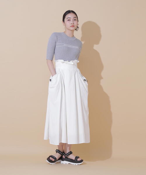 JILL by JILL STUART(ジルバイジルスチュアート)の「◇ナイロンハイウエストフレアスカート(スカート・レディース・ネイビー/ホワイト・SMALL/MEDIUM)」の13枚目の写真