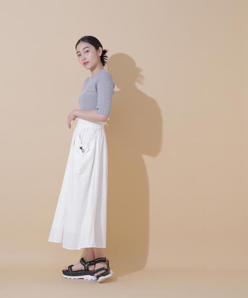 JILL by JILL STUART(ジルバイジルスチュアート)の「◇ナイロンハイウエストフレアスカート(スカート・レディース・ネイビー/ホワイト・SMALL/MEDIUM)」の14枚目の写真