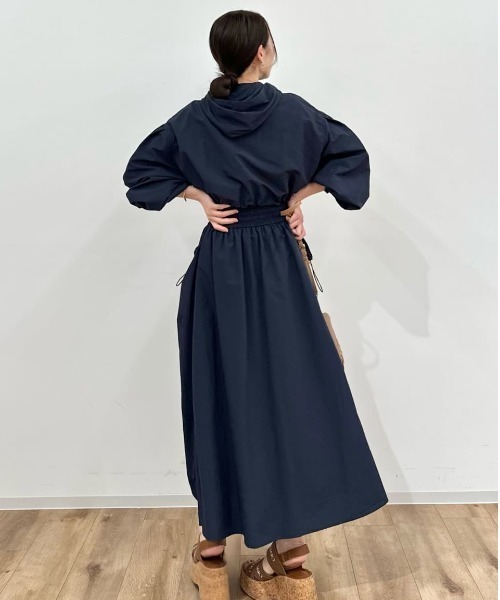 JILL by JILL STUART(ジルバイジルスチュアート)の「◇ナイロンハイウエストフレアスカート(スカート・レディース・ネイビー/ホワイト・SMALL/MEDIUM)」の8枚目の写真