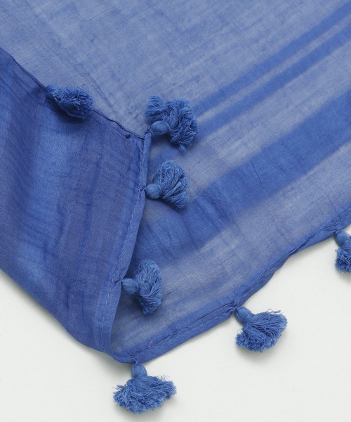 チャイハネ（チャイハネ）の「【チャイハネ】ローランタッセルストール（ストール/ショール・レディース・ナチュラル/ブルー/ピンク/ブラウン・FREE）」の5枚目の写真