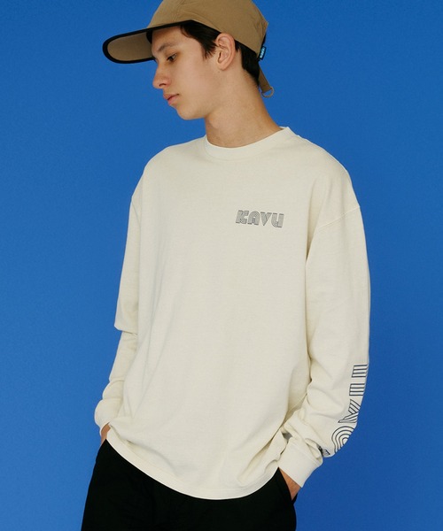 KAVU/カブー Sleeve Print L/S Tee/スリーブプリント（Tシャツ/カットソー）｜KAVU（カブー）