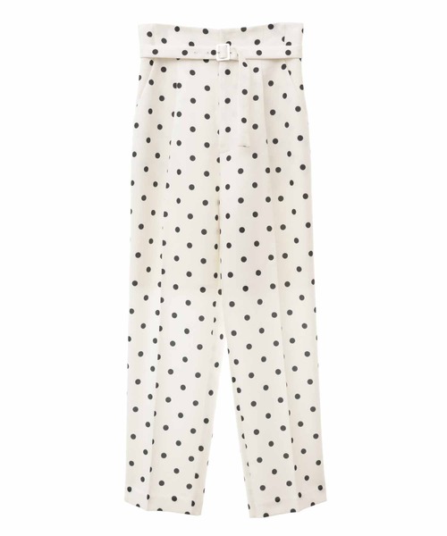 31 Sons de mode（トランテアン　ソン　ドゥ　モード）の「ドット柄ベルト付きテーパードパンツ（その他パンツ・レディース・オフホワイト/ネイビー・36/38）」の19枚目の写真