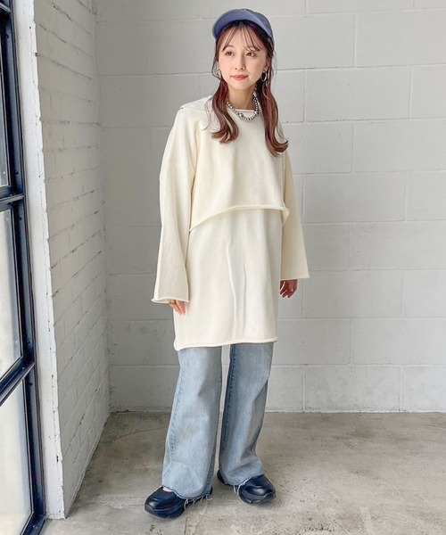 LOWRYS FARM（ローリーズファーム）の「マルチＷＡＹ２ＰウラケＬＳ　991826（スウェット・レディース・グレー/チャコールグレー/アイボリー・FREE）」の20枚目の写真