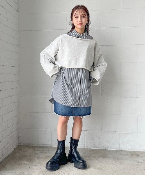 LOWRYS FARM（ローリーズファーム）の「マルチＷＡＹ２ＰウラケＬＳ　991826（スウェット・レディース・グレー/チャコールグレー/アイボリー・FREE）」の13枚目の写真