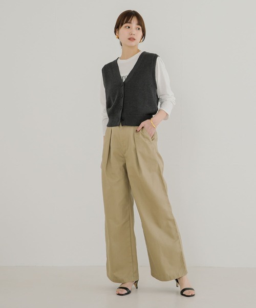 URBAN RESEARCH(アーバンリサーチ)の「C/Liテープヤーンニットベスト(ニット/セーター・レディース・ナチュラル/チャコールグレー・FREE)」の22枚目の写真