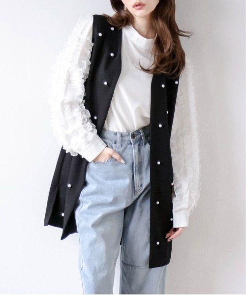 SUGAR BISKET（シュガービスケット）の「パールジレベスト（ベスト・レディース・ブラック・フリー）」の3枚目の写真