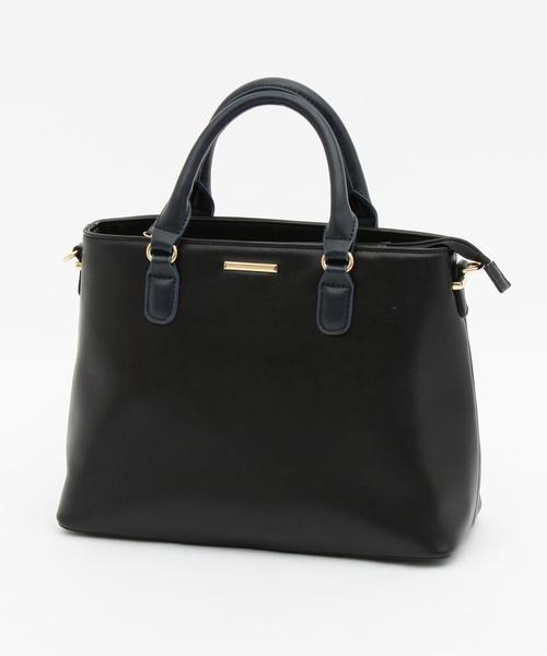 BEAUTY&YOUTH UNITED ARROWS(ビューティーアンドユースユナイテッドアローズ)の「BY∵ メタルバー2トーントートバッグ(トートバッグ・レディース・ブラック/ダークブラウン・FREE)」の5枚目の写真