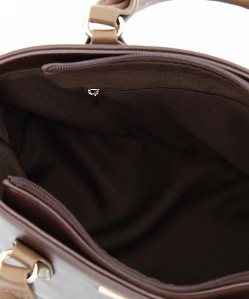 BEAUTY&YOUTH UNITED ARROWS(ビューティーアンドユースユナイテッドアローズ)の「BY∵ メタルバー2トーントートバッグ(トートバッグ・レディース・ブラック/ダークブラウン・FREE)」の11枚目の写真