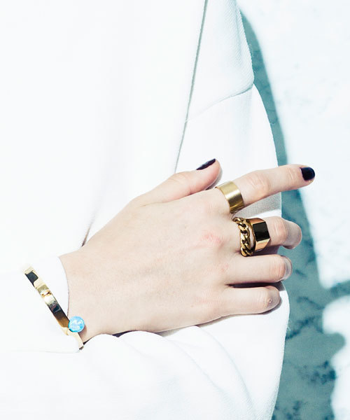 Demi-Luxe BEAMS（デミルクス ビームス）の「Soierie / METALプレートリング（リング・レディース・シルバー/ゴールド・ONE SIZE）」の9枚目の写真