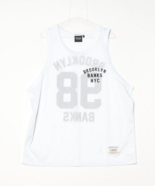 ムラサキスポーツ（ムラサキスポーツ）の「【ムラサキスポーツ限定】DEAR LAUREL/ディアローレル タンクトップ メッシュ ユニセックス D24S2145（タンクトップ・メンズ・ホワイト/ブラック・L/M）」の9枚目の写真
