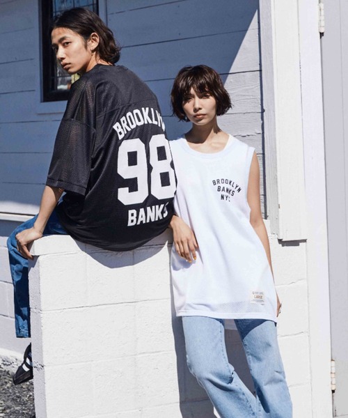 ムラサキスポーツ（ムラサキスポーツ）の「【ムラサキスポーツ限定】DEAR LAUREL/ディアローレル タンクトップ メッシュ ユニセックス D24S2145（タンクトップ・メンズ・ホワイト/ブラック・L/M）」の10枚目の写真