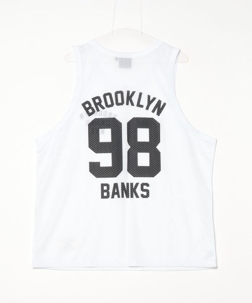 ムラサキスポーツ（ムラサキスポーツ）の「【ムラサキスポーツ限定】DEAR LAUREL/ディアローレル タンクトップ メッシュ ユニセックス D24S2145（タンクトップ・メンズ・ホワイト/ブラック・L/M）」の12枚目の写真