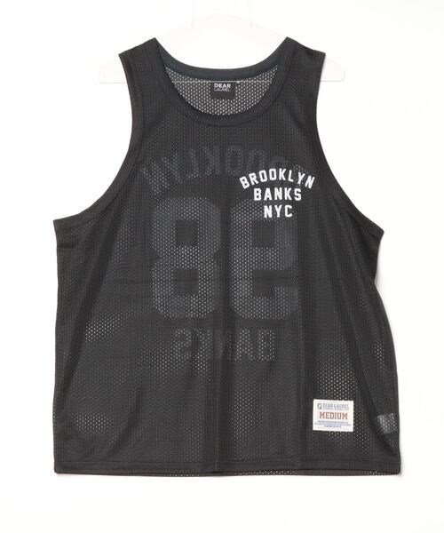 ムラサキスポーツ（ムラサキスポーツ）の「【ムラサキスポーツ限定】DEAR LAUREL/ディアローレル タンクトップ メッシュ ユニセックス D24S2145（タンクトップ・メンズ・ホワイト/ブラック・L/M）」の8枚目の写真