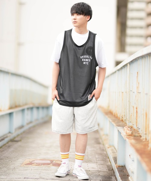 ムラサキスポーツ（ムラサキスポーツ）の「【ムラサキスポーツ限定】DEAR LAUREL/ディアローレル タンクトップ メッシュ ユニセックス D24S2145（タンクトップ・メンズ・ホワイト/ブラック・L/M）」の5枚目の写真