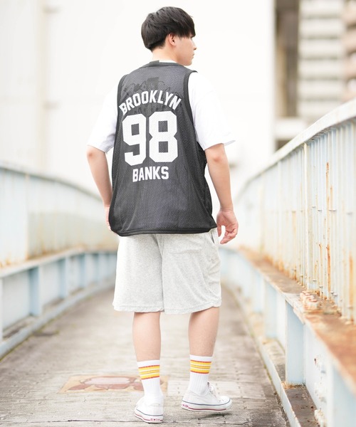 ムラサキスポーツ（ムラサキスポーツ）の「【ムラサキスポーツ限定】DEAR LAUREL/ディアローレル タンクトップ メッシュ ユニセックス D24S2145（タンクトップ・メンズ・ホワイト/ブラック・L/M）」の7枚目の写真