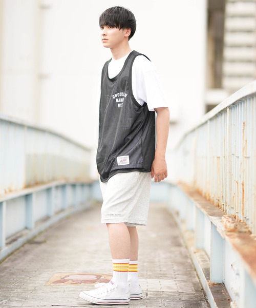 ムラサキスポーツ（ムラサキスポーツ）の「【ムラサキスポーツ限定】DEAR LAUREL/ディアローレル タンクトップ メッシュ ユニセックス D24S2145（タンクトップ・メンズ・ホワイト/ブラック・L/M）」の6枚目の写真