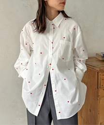 総刺繍ハートビッグシャツ
